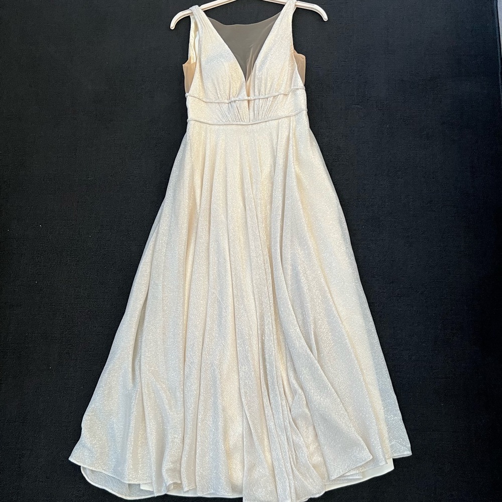 Jenny Yoo Carmen Size 8 Metallic Gold